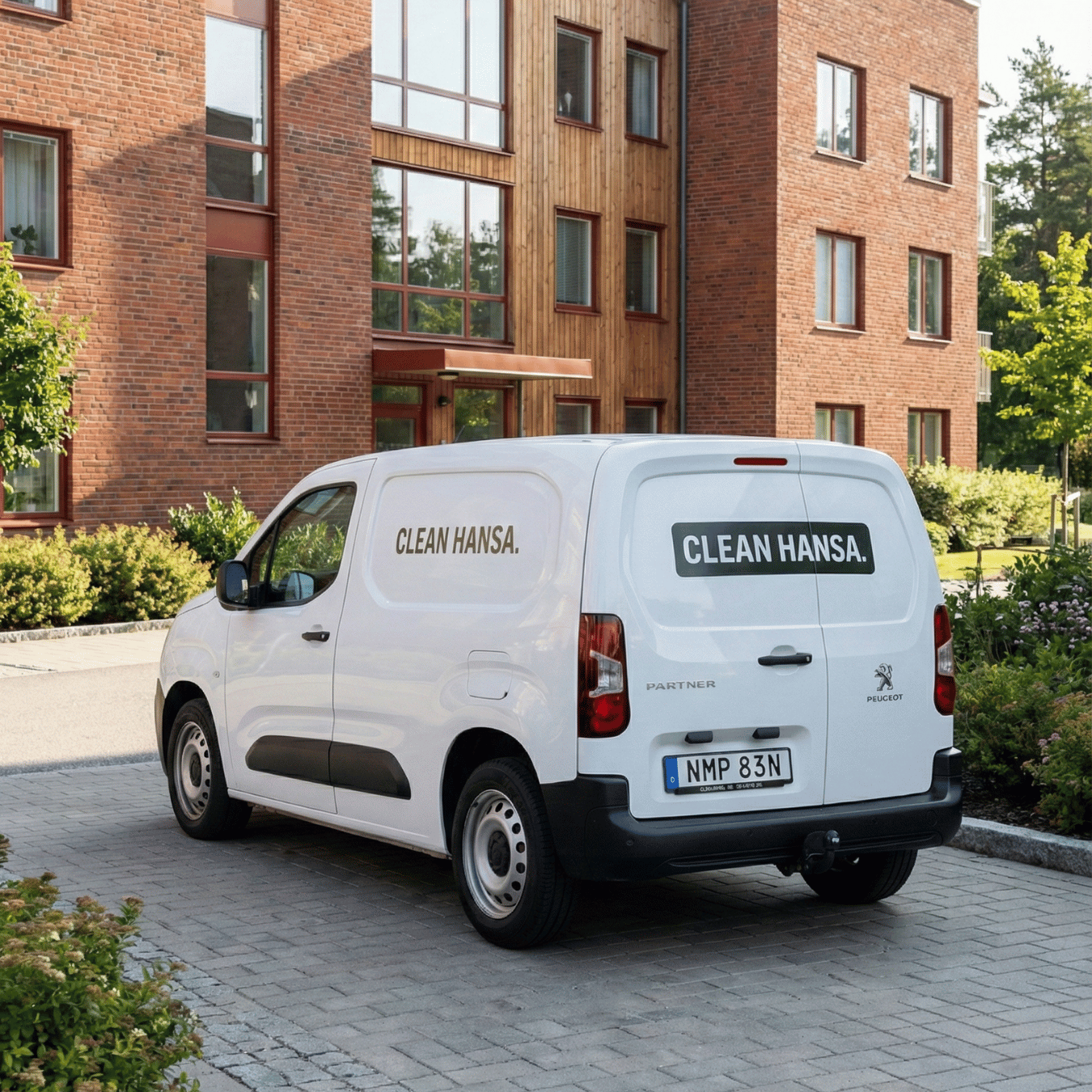 En av Clean Hansas Flyttstädningsbilar